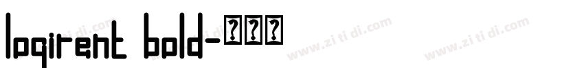 logirent bold字体转换